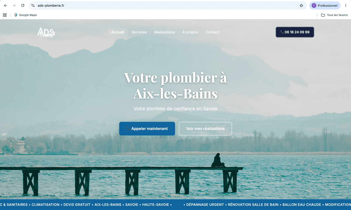 Site ALP'DEPANNE ET SANITAIRES — Plombier Aix-les-Bains