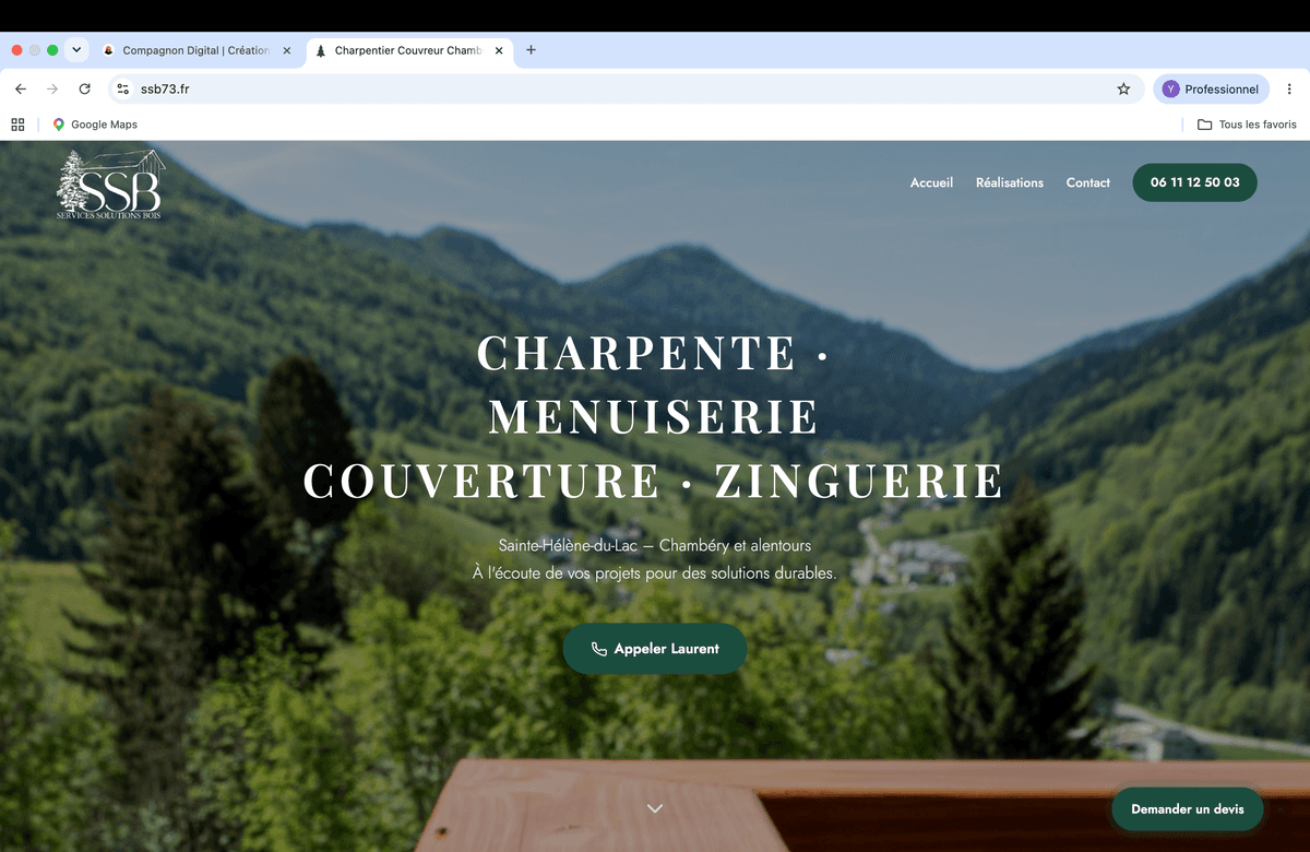 Site SSB73 — Services Solutions Bois